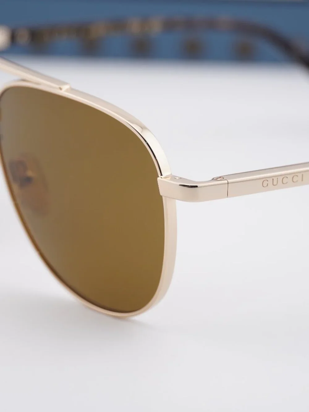 Gucci GG1962S 004 Aviator Sunglasses - Gold/Havana\ Brown